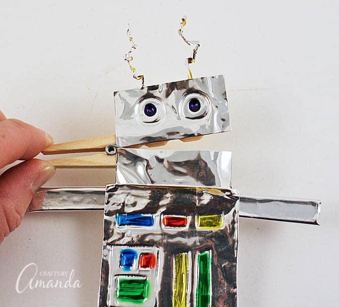 Clothespin Foil Crafts for Kids - a Crafts by Amanda craft kit! Such fun!