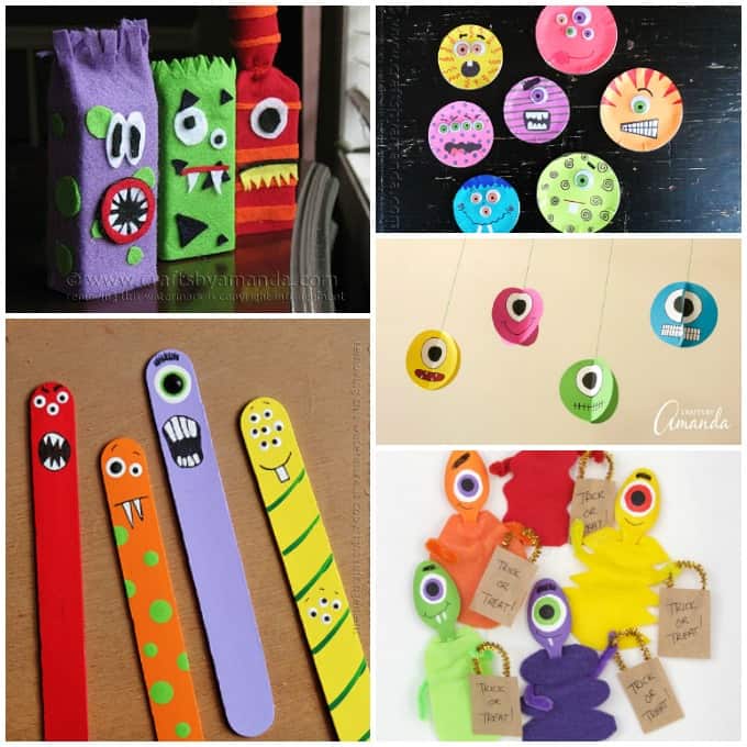 Colorful Monster Crafts for kids