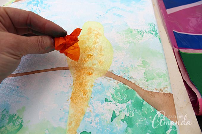 Bleeding Tissue Paper Canvas How to Video 