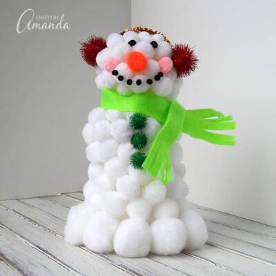 Pom Pom Snowman Craft