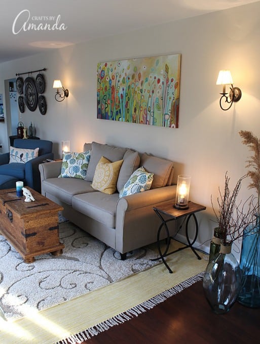Living Room Makeover Crafts by Amanda