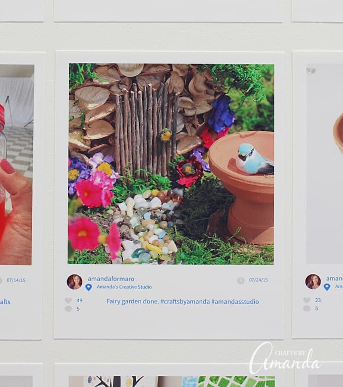 Turn any surface, like this cabinet or a fridge or wall, into a creative way to display your Instagram photos.