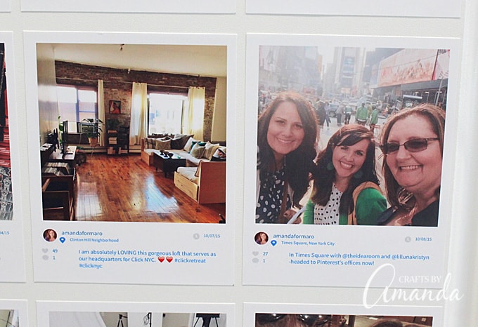 Turn any surface, like this cabinet or a fridge or wall, into a creative way to display your Instagram photos.