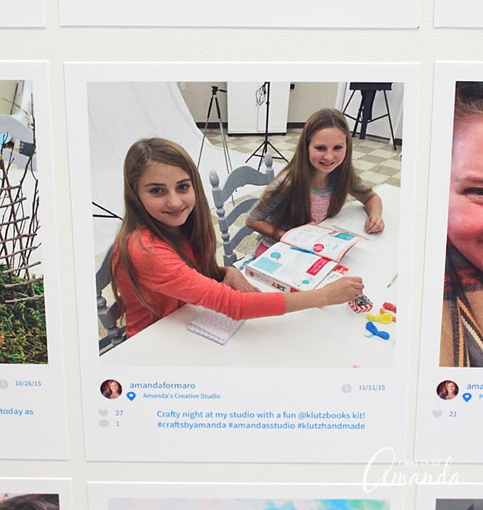Turn any surface, like this cabinet or a fridge or wall, into a creative way to display your Instagram photos.