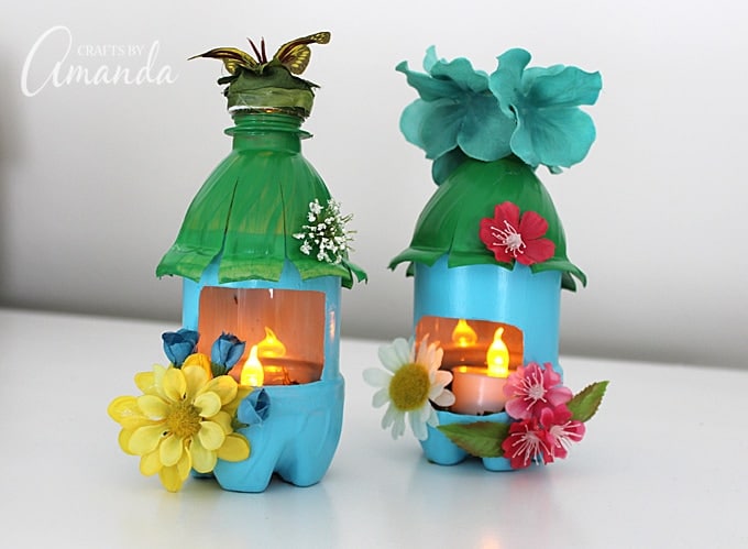 Fairy House Night Lights from Plastic Bottles: recycle craft