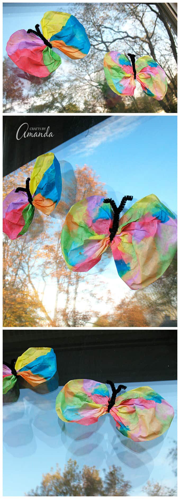 Coffee Filter Butterfly kid's craft, coffee filter butterflies