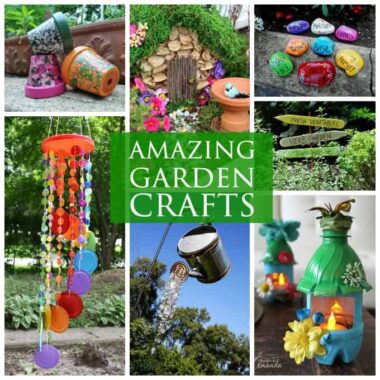 Lots of garden crafts that you can make! Create your own garden decorations with these fun outdoor craft tutorials for your garden area.