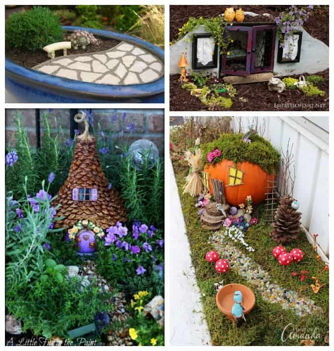 fairy garden collage