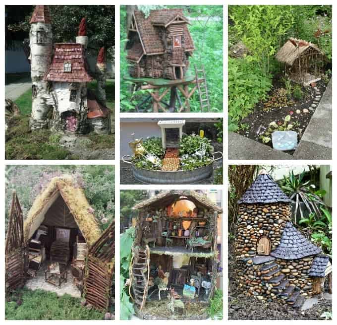 Fairy garden inspiration collage