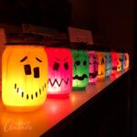 halloween painted jar luminaries