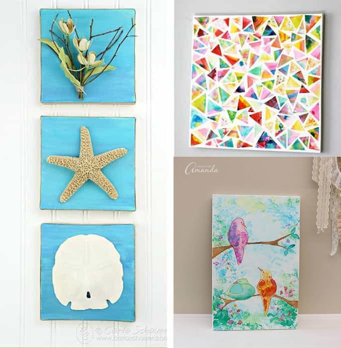 DIY Canvas Wall Art Ideas: 35+ canvas tutorials