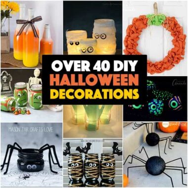a collection of DIY Halloween decorations