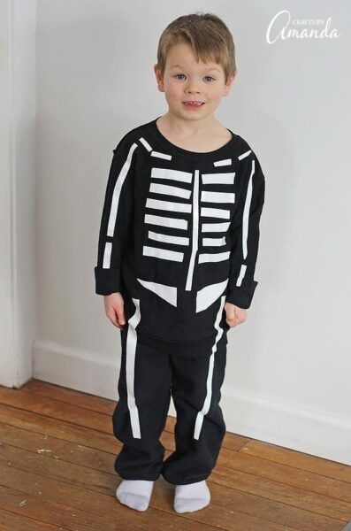 Skeleton Costume: learn to make a skeleton costume using duct tape