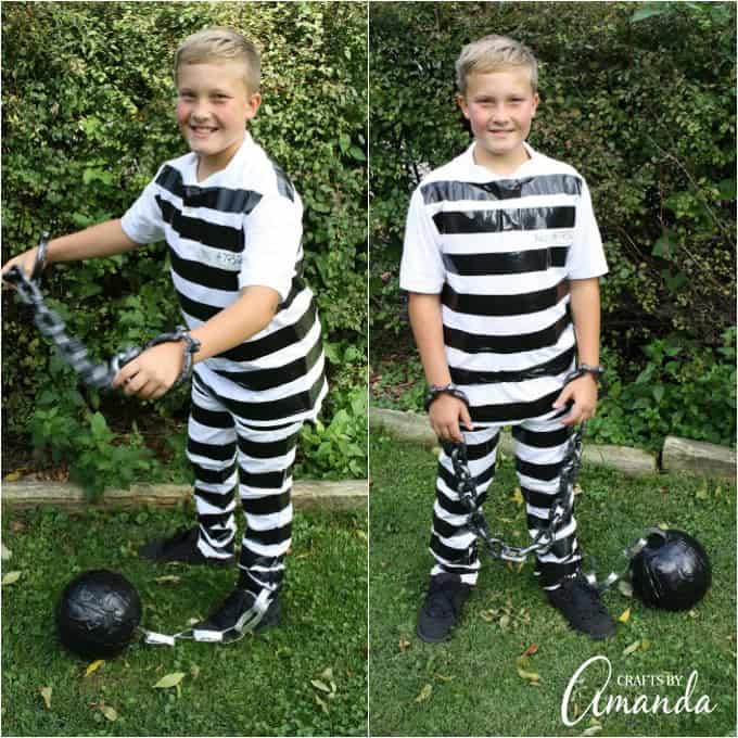 Duct tape prisoner costume