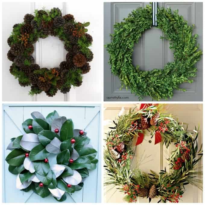 Make gorgeous wreaths for christmas using natural elements