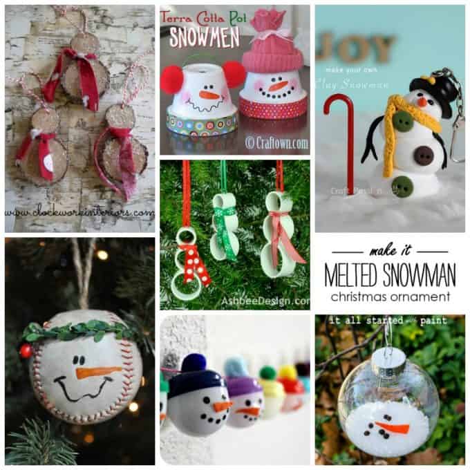 As you can see from all of the snowman ornaments listed here, you can make a snowman out of almost anything. I've personally used burnt out light bulbs (see above), Styrofoam balls, pinecones, mason jar lids, terra cotta pots, cardboard, socks, mittens and tons more.