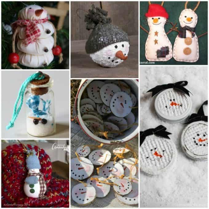 27 DIY Snowman Ornaments for Christmas: snowman ornament crafts