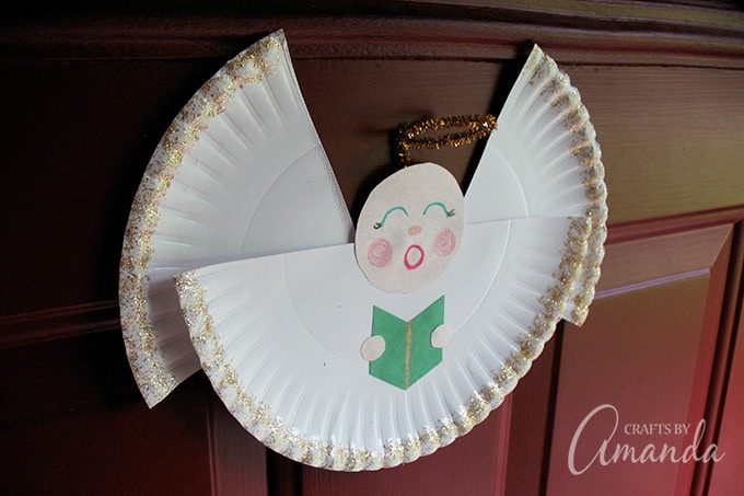 how to make a paper plate angel
