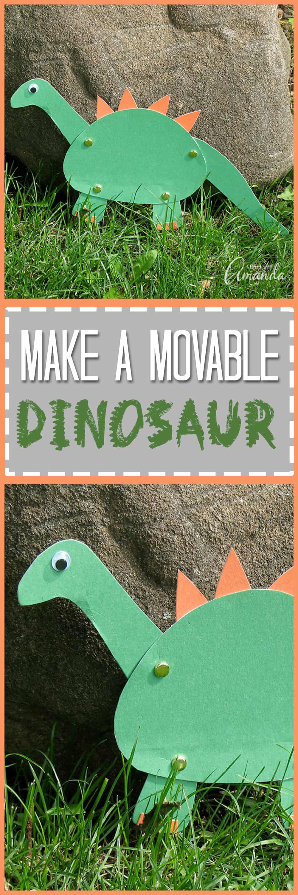 Engage your child in the prehistoric world with this easy paper dinosaur that comes to life. This movable dinosaur craft is perfect for boys & girls alike!