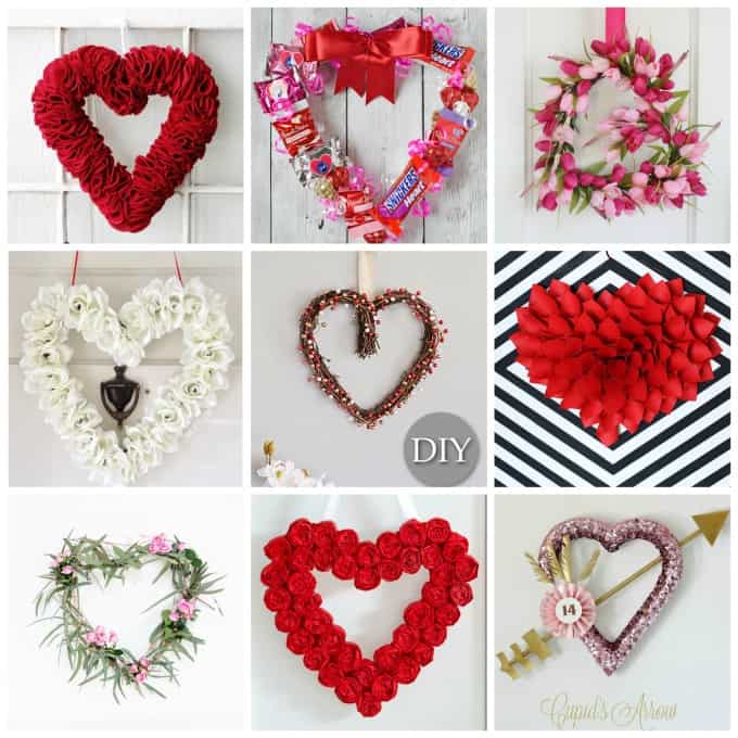 20 Easy DIY Valentine's Day Wreaths- A Cultivated Nest