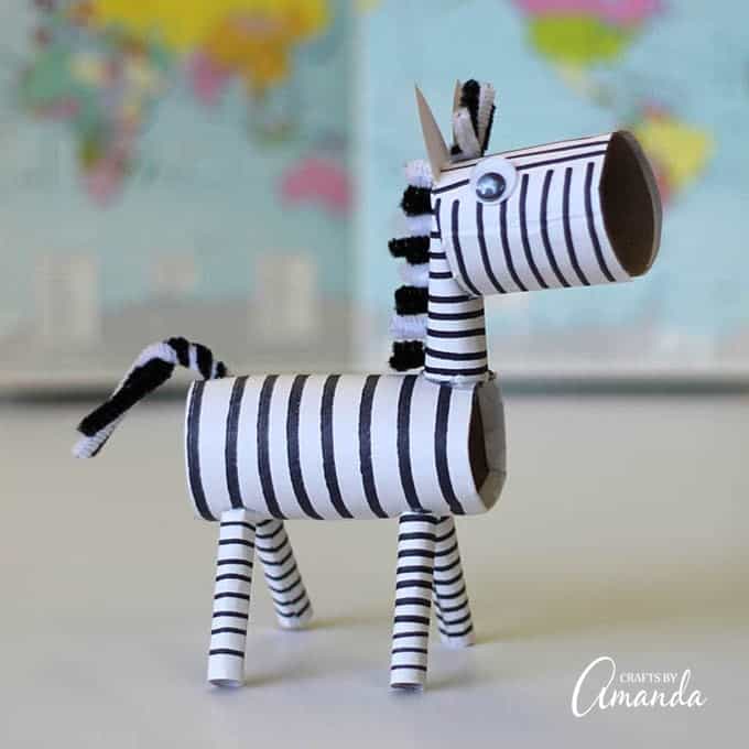 Paper Roll Giraffe Craft For Kids - Recycled Animal Craft