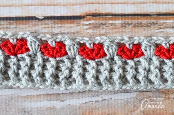 Infinity Scarf Crochet Pattern: this heart motif crochet pattern is so ...