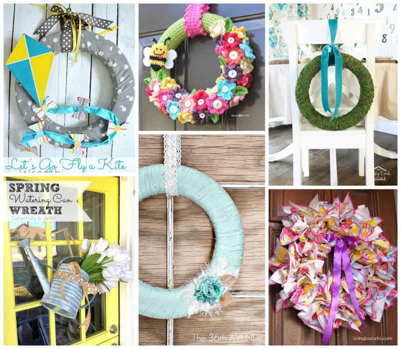 Adorable and full of color Easter and spring inspired wreaths!