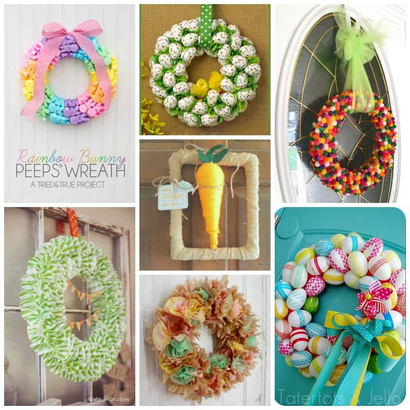 Adorable Easter wreaths covered in pretty pastels!