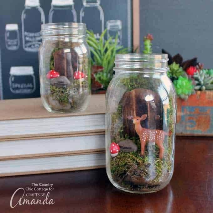 A fairy garden mason jar terrarium will be the perfect addition to your home decor this spring. Have fun with friends and create these terrariums together!
