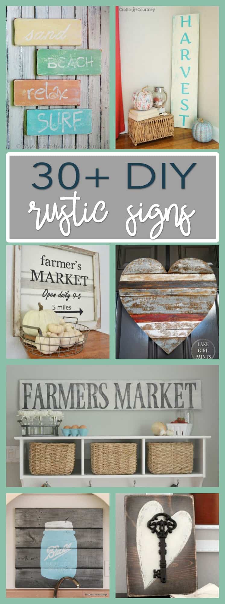 Here we've compiled a round-up of 30+ DIY rustic sign projects to get you inspired to bring rustic charm into your own home!