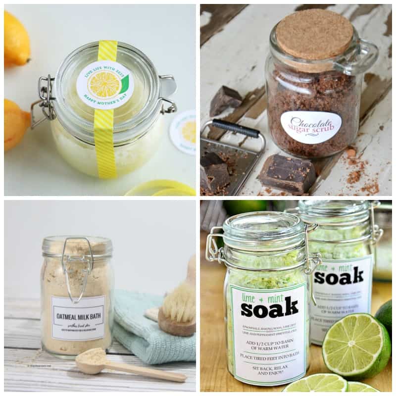 Sugar and foot scrubs for Mother's day gift idea