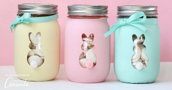 Easter Bunny Mason Jars