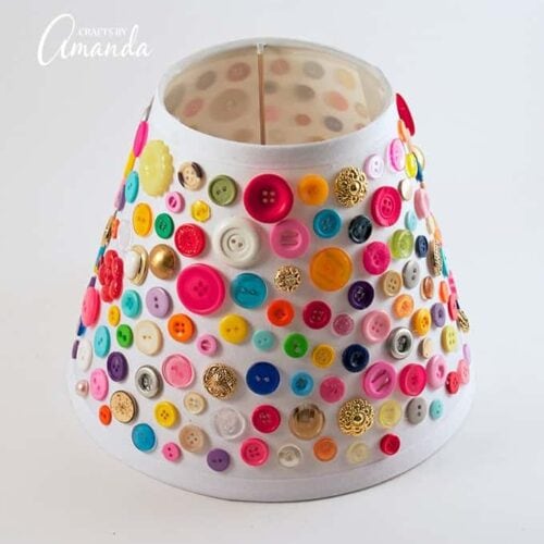 Pretty button lamp shade!