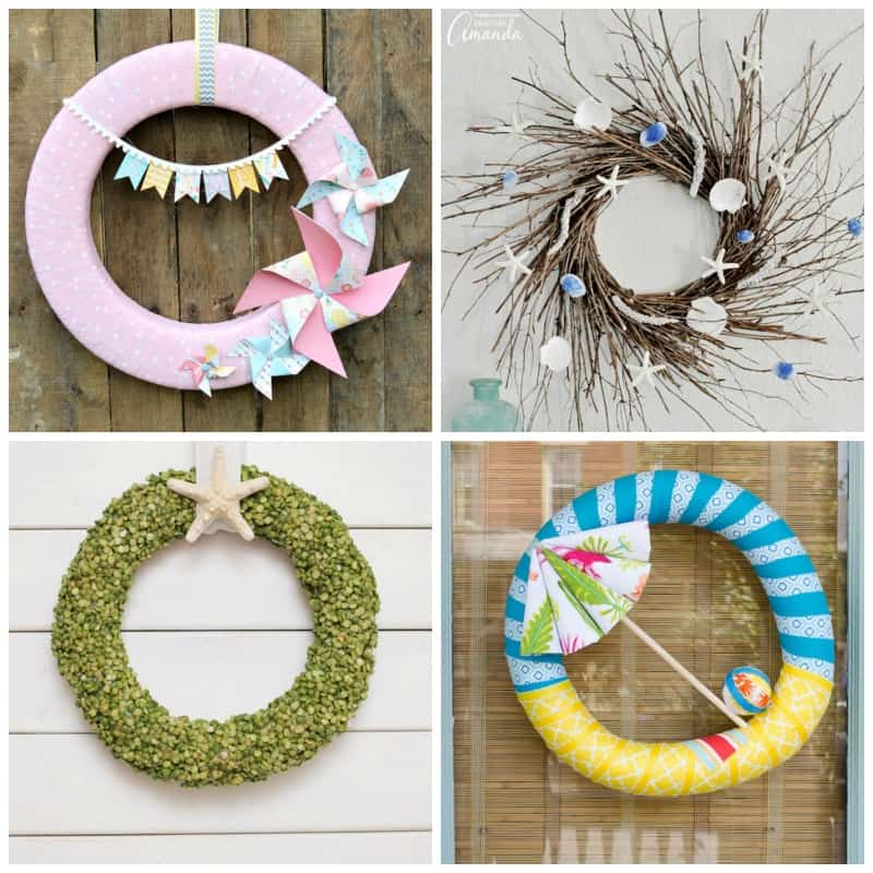 DIY summer wreaths