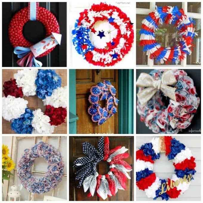 Ring in the celebration with these DIY July 4th Wreaths The perfect staple to commemorate the holiday and to display with pride.