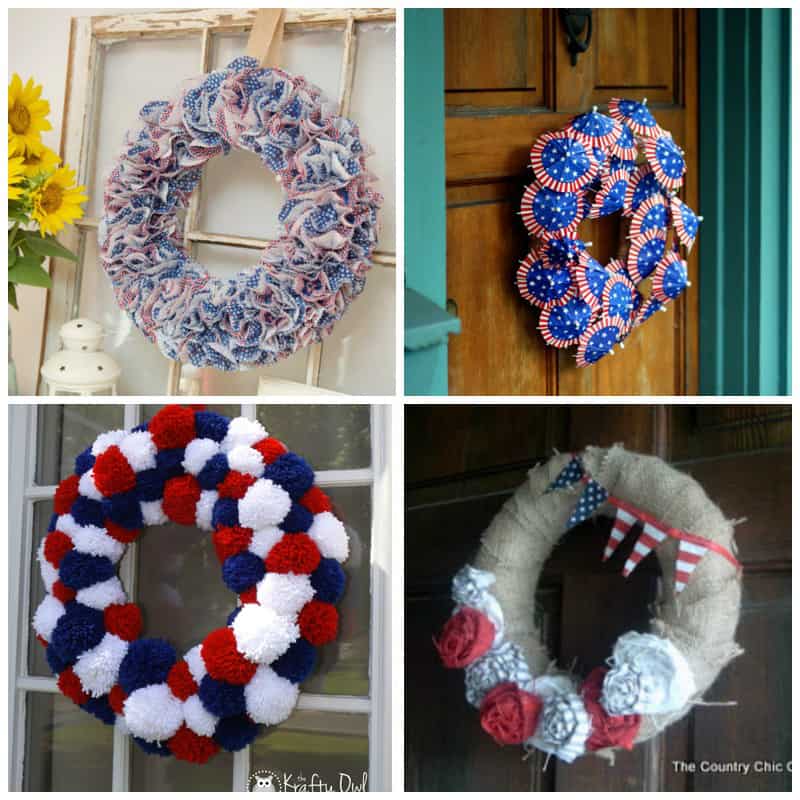 Round up of Fourth of July wreaths