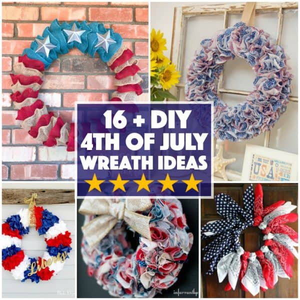 July 4th Wreaths: a DIY collection of 16+ creative patriotic wreaths