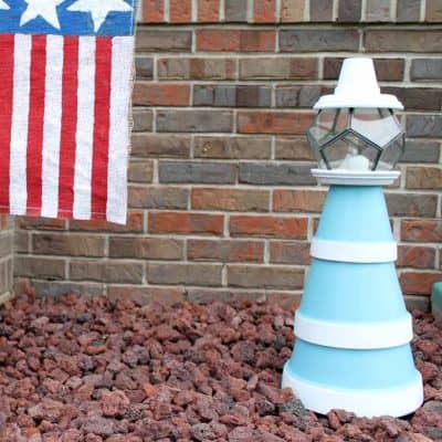 Clay pot lighthouse - make this for your summer garden!