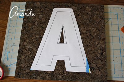 Corkboard Wall Letter: easy dorm room craft in less than 20 minutes