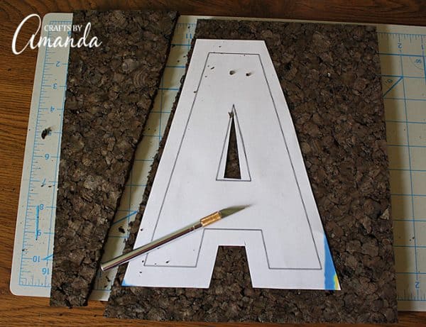 Corkboard Wall Letter: easy dorm room craft in less than 20 minutes