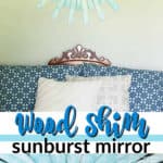 wood shim sunburst mirror pin image