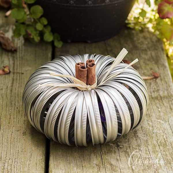 Mason Jar Lid Pumpkins: one pumpkin, several designs to make