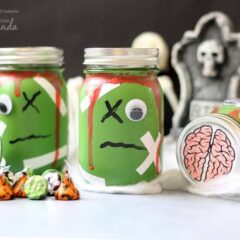 Easy to make zombie mason jars!