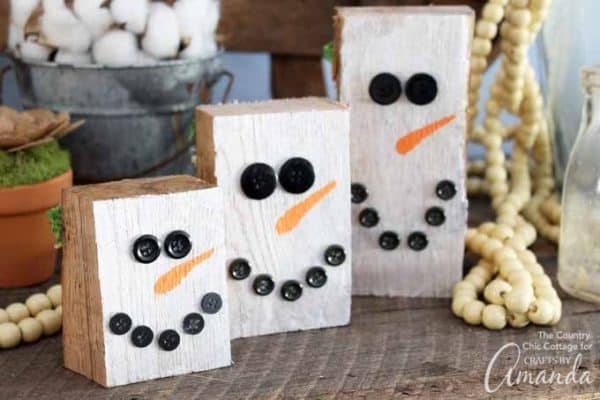Reversible Scrap Wood Pumpkins: an easy DIY project for fall AND winter!