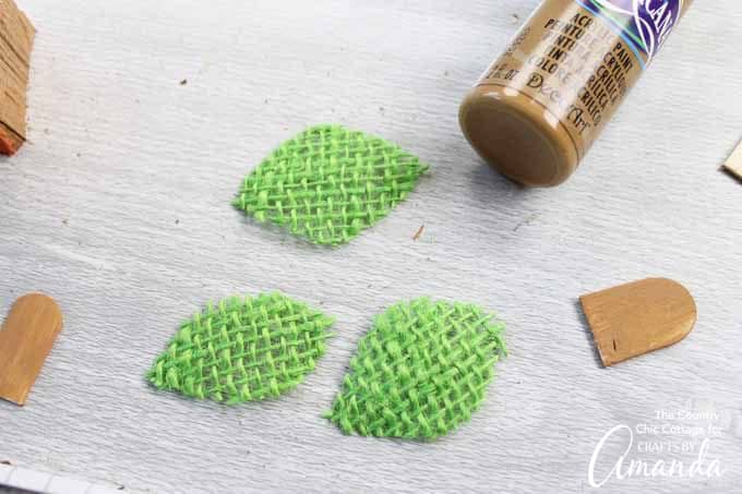 Making leafs out of burlap