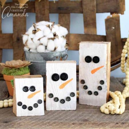 Reversible Scrap Wood Pumpkins: an easy DIY project for fall AND winter!