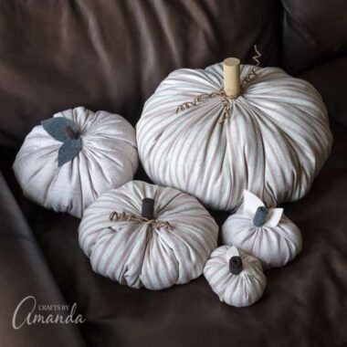 Fabric Pumpkins for Fall