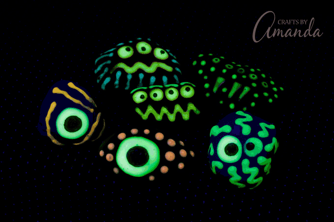 How to make cool glow in the dark rocks for Halloween!