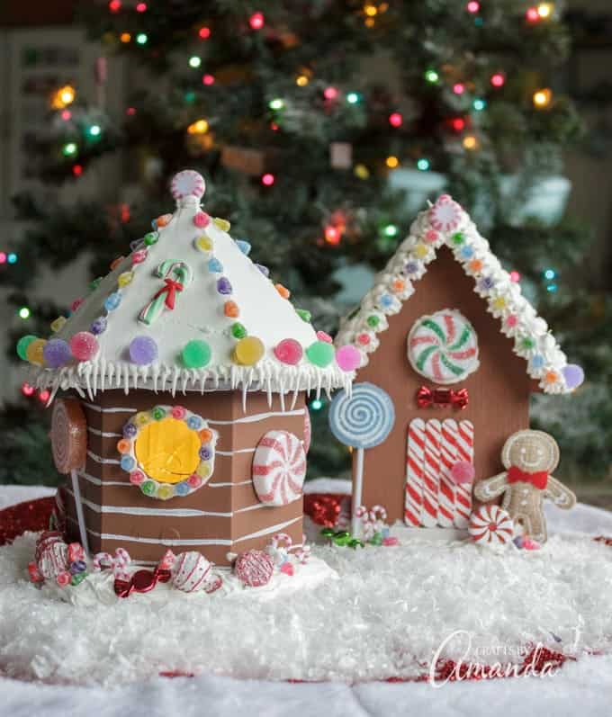 Birdhouse Gingerbread House - Crafts by Amanda - Christmas Crafts