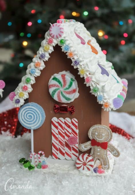 Birdhouse Gingerbread House - Crafts by Amanda - Christmas Crafts